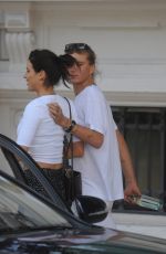 TAHNEE ATKINSON and Jordan Barrett Out Shopping in Milan 06/17/2017