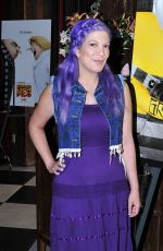 TORI SPELLING Shows of New Purple Hair in Los Angeles 06/16/2017