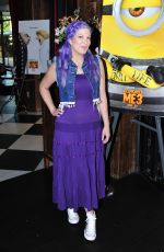 TORI SPELLING Shows of New Purple Hair in Los Angeles 06/16/2017