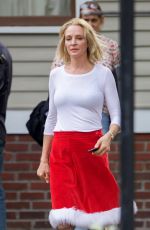 UMA THURMAN on the Set of