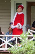 UMA THURMAN on the Set of