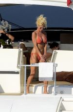VICTORIA SILVSTEDT in Bikini at a Yacht in St. Tropez 06/18/2017