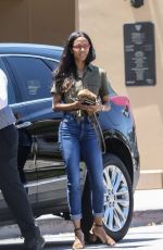 ZEO SALDANA in Jeans Out in Beverly Hills 06/26/2017