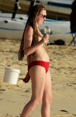 ZOE SALMON in Bikini on the Beach in Barbados 05/26/2017