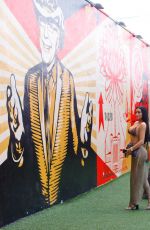 ABIGAIL RATCHFORD and GEMMA LEE FARRELL Filming at Wynwood Walls in Los Angeles 07/16/2017