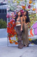 ABIGAIL RATCHFORD and GEMMA LEE FARRELL Filming at Wynwood Walls in Los Angeles 07/16/2017