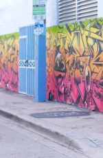 ABIGAIL RATCHFORD and GEMMA LEE FARRELL Filming at Wynwood Walls in Los Angeles 07/16/2017