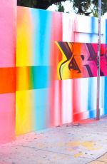 ABIGAIL RATCHFORD and GEMMA LEE FARRELL Filming at Wynwood Walls in Los Angeles 07/16/2017