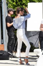 ALESSANDRA AMBROIO on the Set of a Photoshoot in Los Angeles 07/29/2017