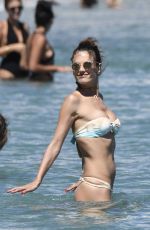 ALESSANDRA AMBROSIO in Bikini on the Beach in Mykonos 07/05/2017