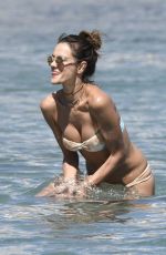 ALESSANDRA AMBROSIO in Bikini on the Beach in Mykonos 07/05/2017