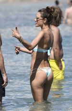 ALESSANDRA AMBROSIO in Bikini on the Beach in Mykonos 07/05/2017