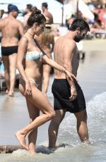 ALESSANDRA AMBROSIO in Bikini on the Beach in Mykonos 07/05/2017