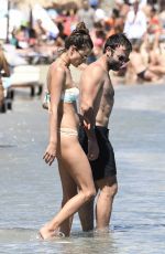 ALESSANDRA AMBROSIO in Bikini on the Beach in Mykonos 07/05/2017