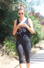 ALESSANDRA AMBROSIO in Leggings Out in Brentwood 07/28/2017