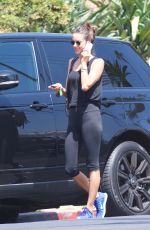 ALESSANDRA AMBROSIO in Leggings Out in Brentwood 07/28/2017