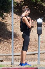 ALESSANDRA AMBROSIO in Leggings Out in Brentwood 07/28/2017