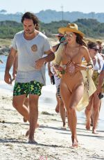 ALESSANDRA AMBROSIO in Swimsuit on the Beach in Ibiza 07/11/2017