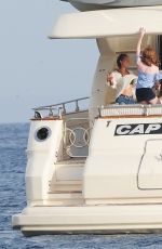 ALICIA VIKANDER and Michael Fassbender at a Yacht in Ibiza 07/07/2017