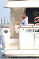ALICIA VIKANDER and Michael Fassbender at a Yacht in Ibiza 07/07/2017