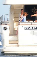 ALICIA VIKANDER and Michael Fassbender at a Yacht in Ibiza 07/07/2017