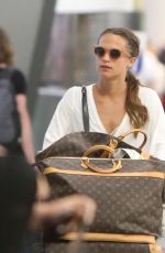 ALICIA VIKANDER Arrives at Airport in Toronto 07/15/2017