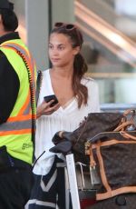 ALICIA VIKANDER Arrives at Airport in Toronto 07/15/2017