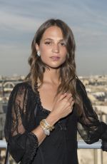 ALICIA VIKANDER at Bvlgari Pop Up Store in Paris 07/04/2017