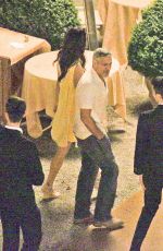 AMAL CLOONEY and George Clooney Out in Lake Como 07/18/2017