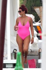 AMY CHILDS in Swimsuit at a Pool in Ibiza 07/19/2017