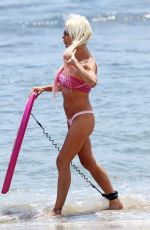 ANGELIQUE FRENCHY MORGAN in Bikini on the Beach in Malibu 07/06/2017