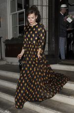 ANNA FRIEL Leaves Mayfairs 34 Restaurant in London 07/18/2017