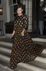 ANNA FRIEL Leaves Mayfairs 34 Restaurant in London 07/18/2017