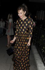 ANNA FRIEL Leaves Mayfairs 34 Restaurant in London 07/18/2017