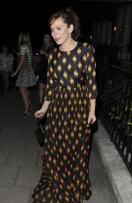 ANNA FRIEL Leaves Mayfairs 34 Restaurant in London 07/18/2017