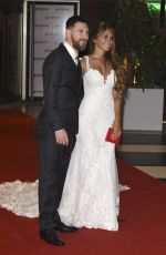 ANTONELLA ROCCUZZO with Lionel Messi at Wedding Reception in Argentina 06/30/2017