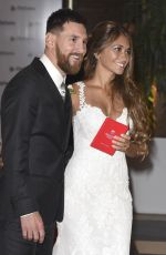 ANTONELLA ROCCUZZO with Lionel Messi at Wedding Reception in Argentina 06/30/2017