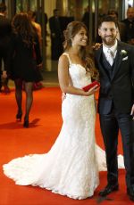 ANTONELLA ROCCUZZO with Lionel Messi at Wedding Reception in Argentina 06/30/2017