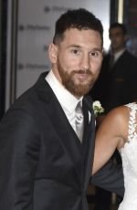 ANTONELLA ROCCUZZO with Lionel Messi at Wedding Reception in Argentina 06/30/2017