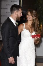 ANTONELLA ROCCUZZO with Lionel Messi at Wedding Reception in Argentina 06/30/2017