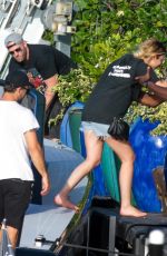 ASHLEY BENSON With Friends on a Boat in Miami 07/01/2017