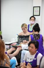 ASHLEY GREENE at a Nail Salon in Beverly Hills 07/01/2017