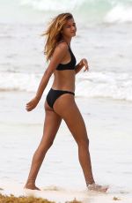 ASHLEY HART in Bikinis at a Beach in Tulum 07/25/2017