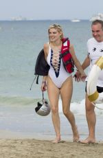 ASHLEY JAMES in Swimsuit at a Beach in Ibiza 07/21/2017