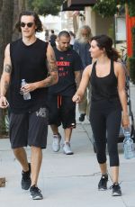 ASHLEY TISDALE and Christopher French Heading to a Gym in Studio City 07/20/2017