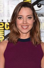 AUBREY PLAZA at Legion Press Line at Comic-con 2017 in San Diego 07/20/2017