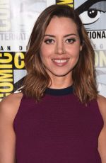 AUBREY PLAZA at Legion Press Line at Comic-con 2017 in San Diego 07/20/2017