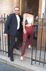 BELLA HADID Arrives at a Photo Studios in Paris 07/04/2017