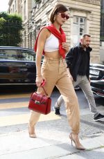 BELLA HADID Arrives at Miu Miu Fashion Show in Paris 07/01/2017