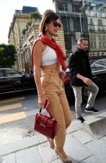 BELLA HADID Arrives at Miu Miu Fashion Show in Paris 07/01/2017
